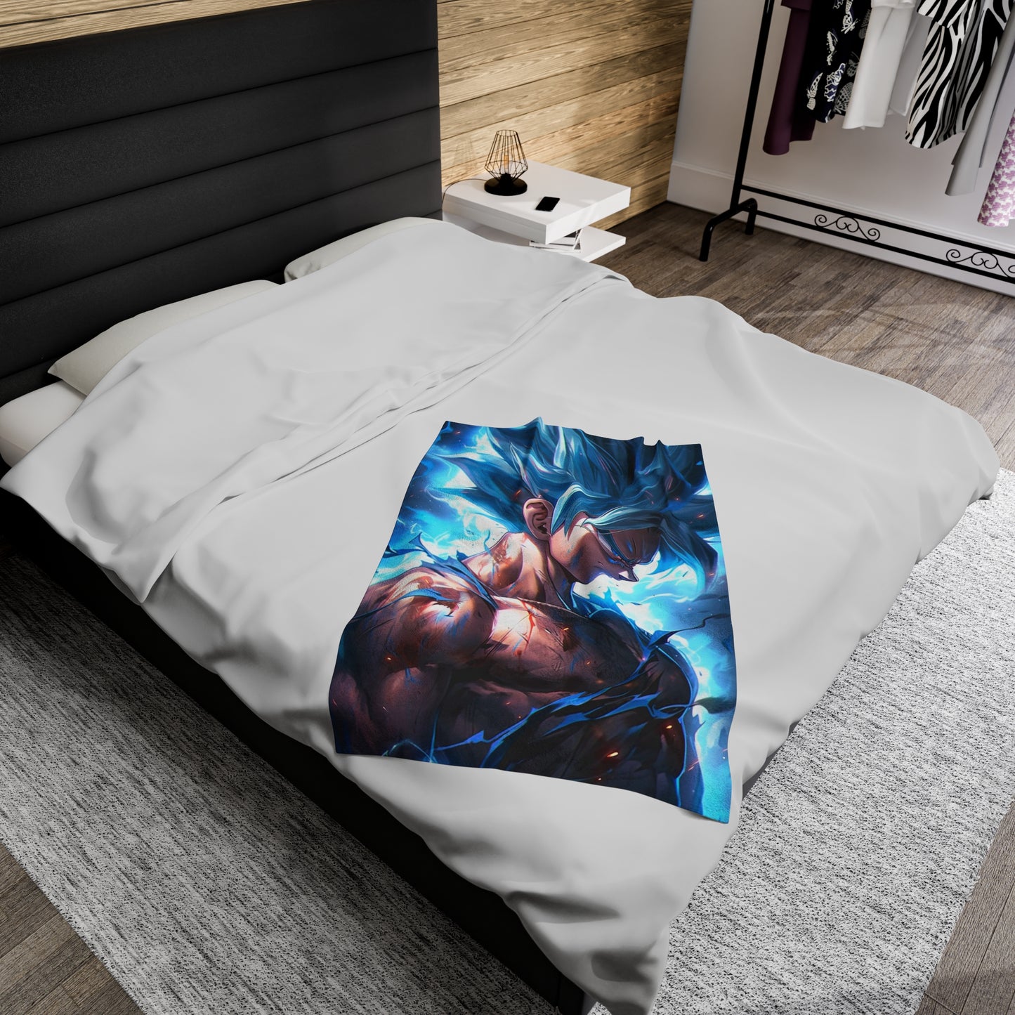 Goku Saiyan Velveteen Plush Blanket